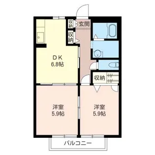 エスポワール湘南 (2F)【2階】の間取り