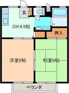 ボヌール秀夏【1階】の間取り