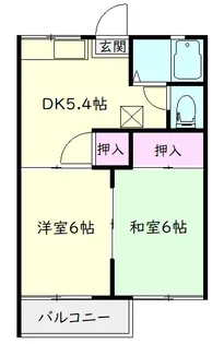 コーポカトレアA【2階】の間取り