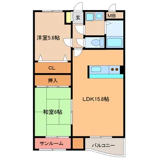 シティコート【2階】の間取り