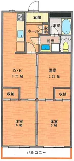 MORUKO Nihonmatsu【3階】の間取り