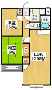 メゾンドール青江【1階】の間取り