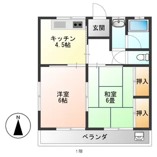 2DKの間取り画像