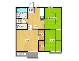 コーポカマイチ【2階】の間取り