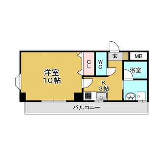 サンシーブル八乙女【5階】の間取り
