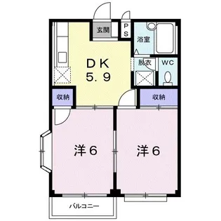サニーヒルズ【2階】の間取り