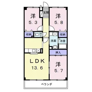 ヴィラアネックス【1階】の間取り