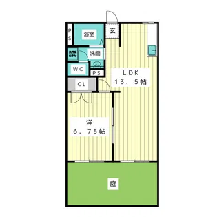 第3コーポ豊【1階】の間取り