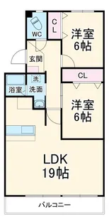 ミリアン宮前【2階】の間取り