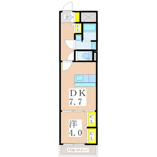 鹿児島県鹿児島市新照院町【マンション】の間取り