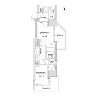 スタイリオ川崎【3階】の間取り