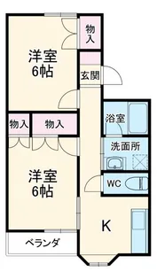 アイランドパレス A【2階】の間取り