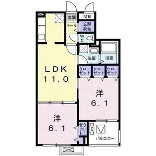 レジデンス・ヤギIII【2階】の間取り