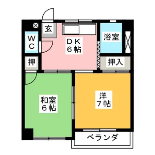 楠元マンション【4階】の間取り