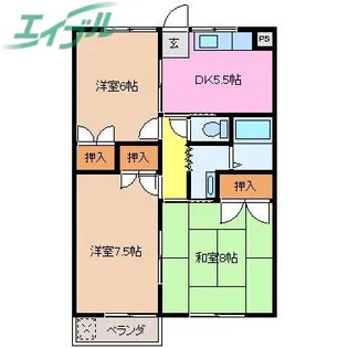 中川ファーストマンションI【1階】の間取り