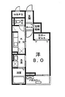 ブライトハウス【3階】の間取り