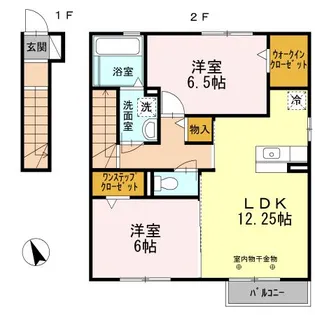 アムールすずか【2階】の間取り