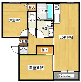 アリュールちよかわ【1階】の間取り