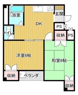 グランジュール毛利第5【2階】の間取り