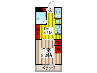 ユニティ-・ウチダ【5階】の間取り