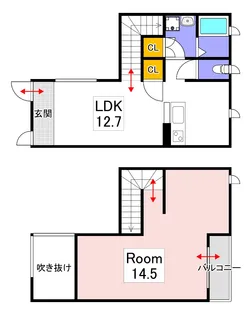 岡山県岡山市南区新保【一戸建】の間取り