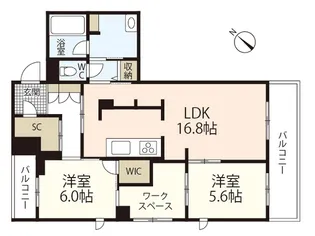 クリソベリル【4階】の間取り
