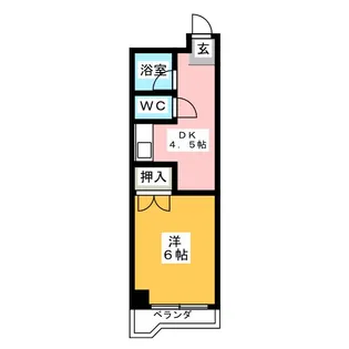 イトウマンション植田【2階】の間取り
