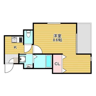 リアコート石橋III【1階】の間取り