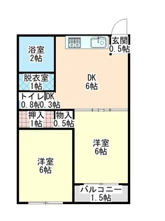 橋本ハイツ【1階】の間取り
