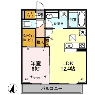 アプリリス【1階】の間取り