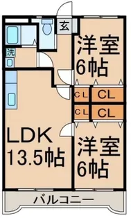 ハイツ 多摩【1階】の間取り