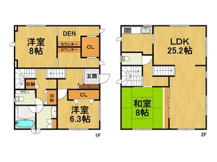 兵庫県西宮市甲陽園西山町【一戸建】の間取り