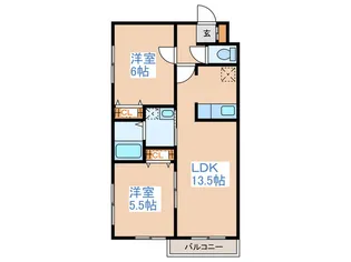 グランディールN21 WEST【3階】の間取り