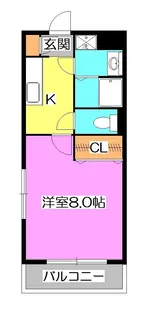 埼玉県所沢市大字上安松【マンション】の間取り