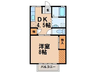 コンフォートハイツ【2階】の間取り