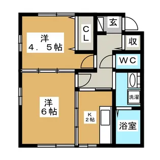 クレール岩瀬【2階】の間取り