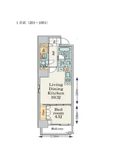 プライマル八丁堀【6階】の間取り