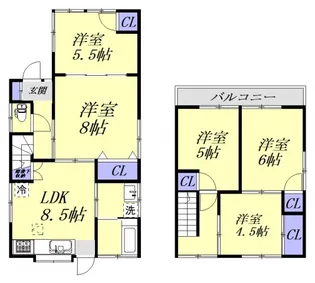 広島県安芸郡熊野町呉地5【一戸建】の間取り