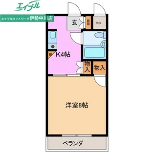 エレボールI【3階】の間取り