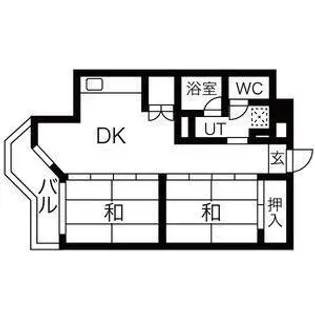 牛越橋ハイツ【5階】の間取り