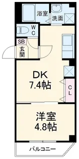 シトラスユノス京葉蘇我【3階】の間取り