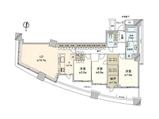 パークハウスプレシアタワー【36階】の間取り