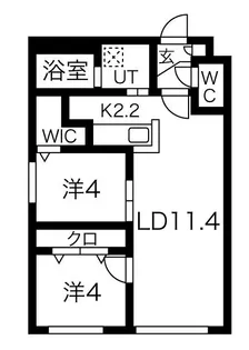 シティレジデンス北30条【1階】の間取り
