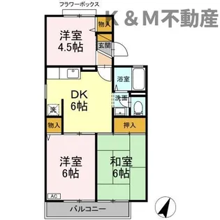 ロイヤルタウン泉 D【1階】の間取り