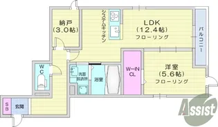 D-room白萩町【2階】の間取り