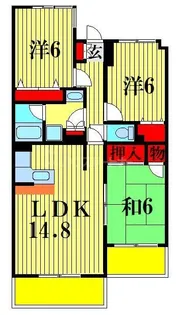 埼玉県さいたま市見沼区東大宮1【マンション】の間取り