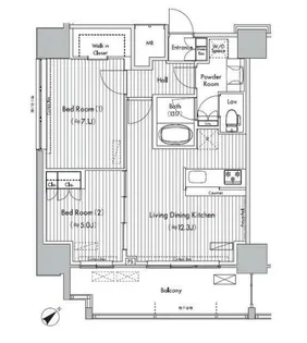 東京都品川区荏原4【マンション】の間取り