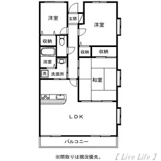 サザンコンフォート【2階】の間取り