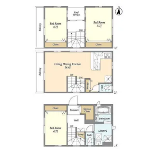 埼玉県さいたま市浦和区常盤4【一戸建】の間取り