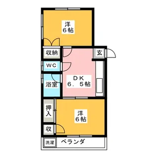 第2内田コーポ【2階】の間取り